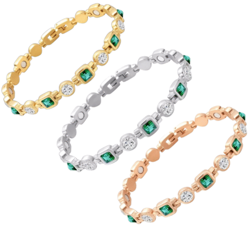 Elegant Green Crystal Magnetic Bracelet (MS006)