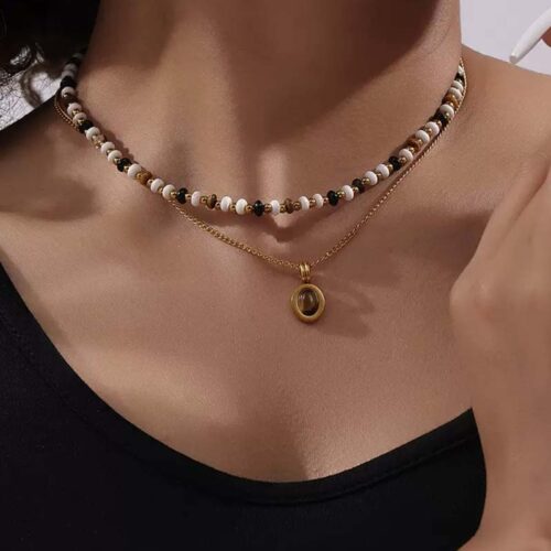 Artisan Gemstone  Jewellery - Handmade Gemstone Necklace HM 003