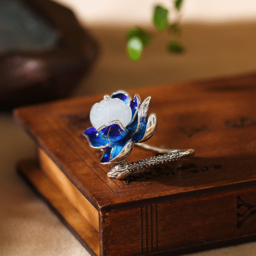 Jadelle -Jade 925 Silver  Lutos Adjustable Ring SQJA005