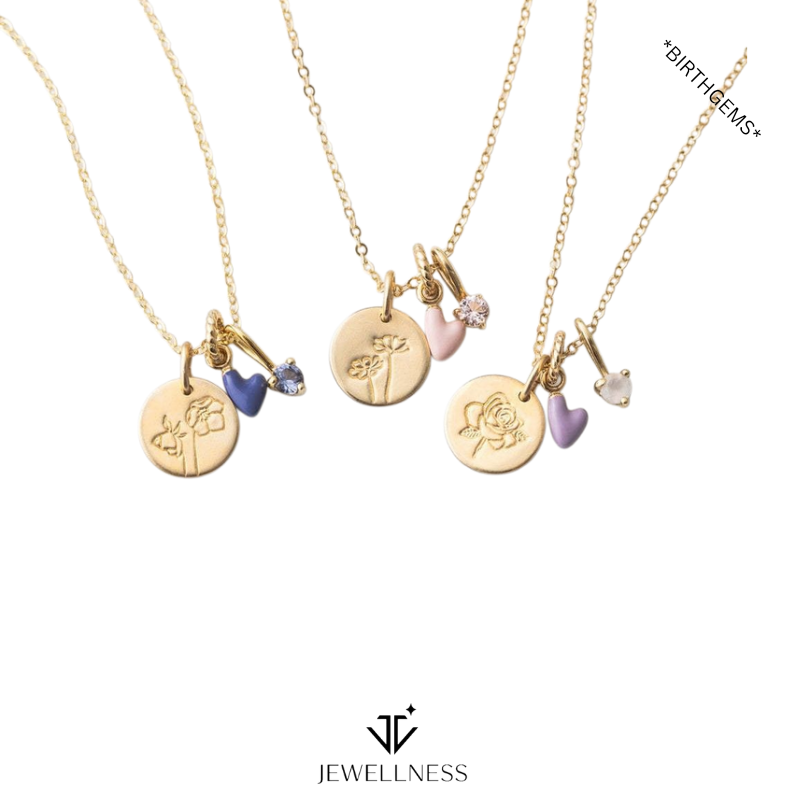 BirthGems -- Birthstone Heart Pendant Necklace ZB011 - Image 2