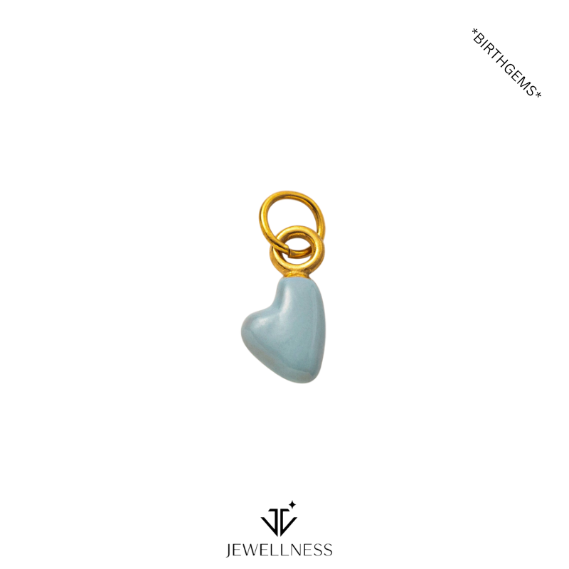 BirthGems -- Birthstone Heart Pendant Necklace ZB011 - Image 5