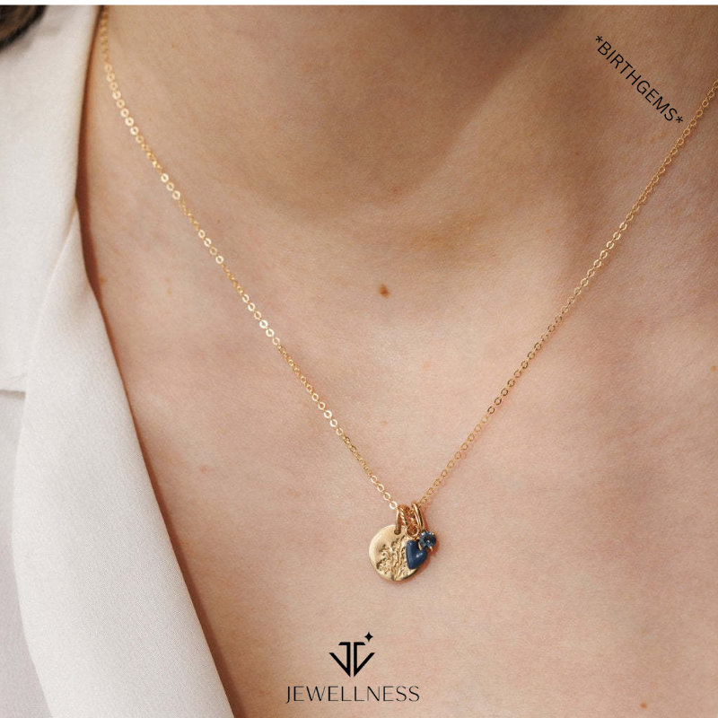 BirthGems -- Birthstone Heart Pendant Necklace ZB011 - Image 18