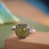 Jadelle -Jade 925 Silver Adjustable Ring    SQJA002