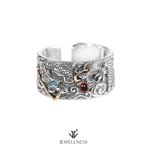 Dao Qi - Buddhism inspired Dragon  Adjustable Ring  SQDQ005