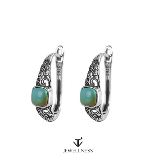 Azure Pearl Collection - Turquoise Sterling Silver Earrings SQTP008