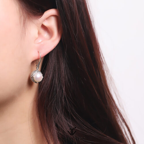 Azure Pearl Collection - Pearl Sterling Silver Earrings SQTP004