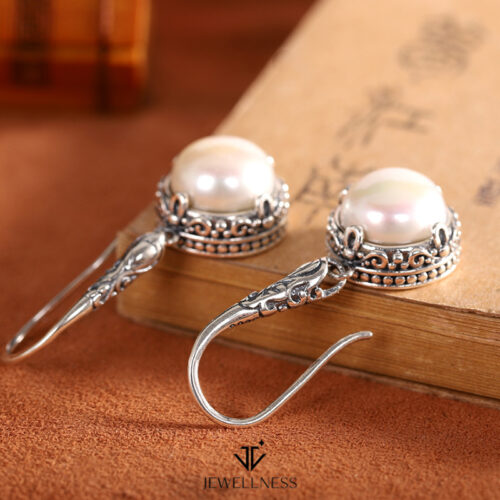 Azure Pearl Collection - Pearl Sterling Silver Earrings SQTP004