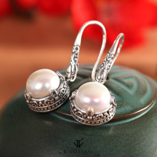 Azure Pearl Collection - Pearl Sterling Silver Earrings SQTP004