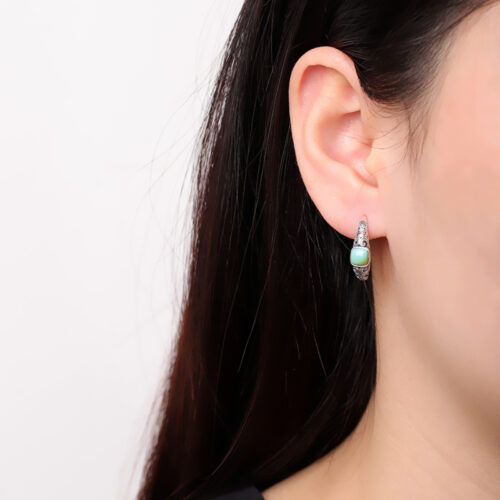 Azure Pearl Collection - Turquoise Sterling Silver Earrings SQTP008