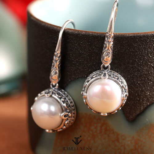 Azure Pearl Collection - Pearl Sterling Silver Earrings SQTP004